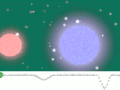Eclipsing binary star animation 2.gif