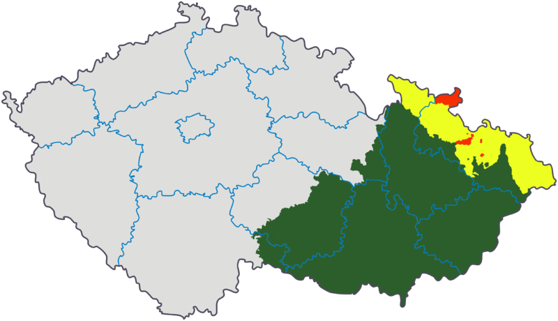 Soubor:Země Moravskoslezská na mapě dnešního Česka.png