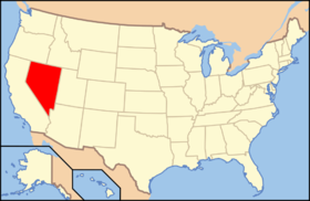 Nevada na mapě USA