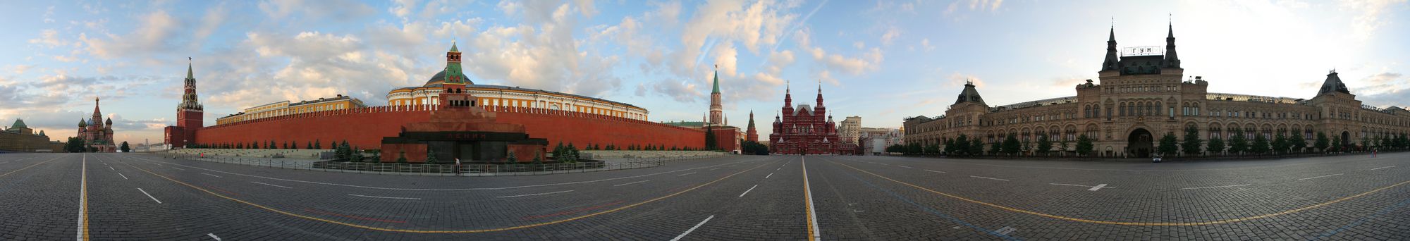 Panoramatický pohled na Rudé náměstí