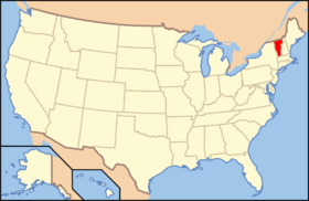 Vermont na mapě USA
