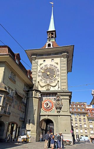 Středověká hodinová věž Zytglogge je symbolem Bernu, hlavního města Švýcarska.