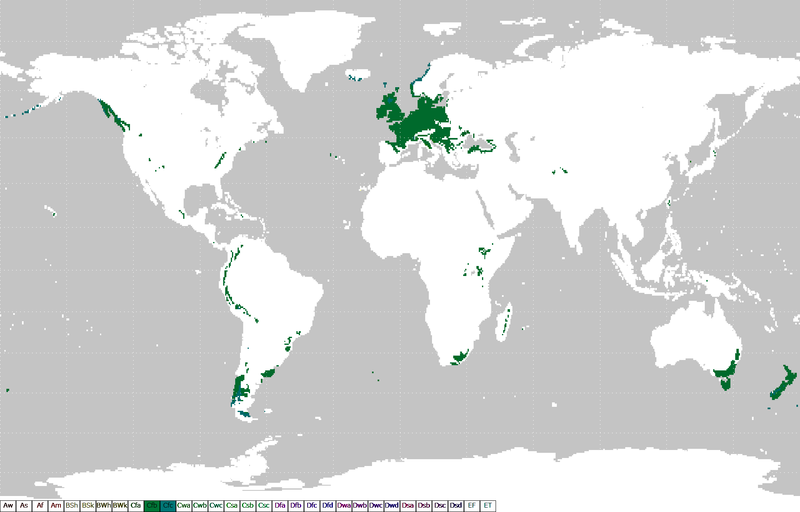 Soubor:Koppen classification worldmap CfbCfc.png