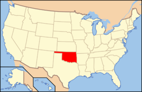 Oklahoma na mapě USA