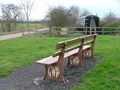 GWR bench by cafe on greenway - geograph.org.uk - 354189.jpg