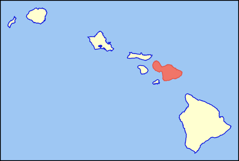 Soubor:Map of Hawaii highlighting Maui.png