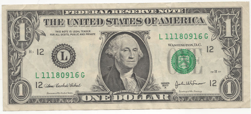 Soubor:United States one dollar bill, obverse.jpg
