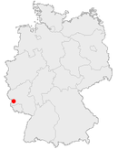 Umístění Trevíru na mapě Německa