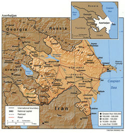 Detailní mapa Ázerbájdžánu