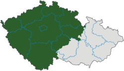 Poloha Čech na mapě Česka