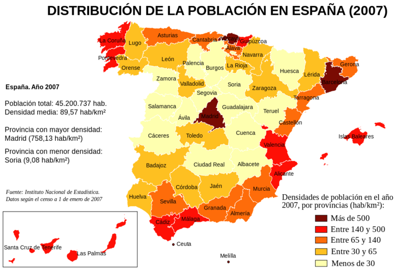 Soubor:Densidades de población en España (2007).png