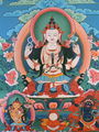 A thangka (religious painting), School of Traditional Arts, Thimphu.jpg