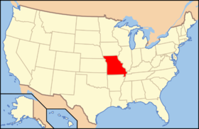Missouri na mapě USA