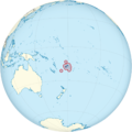 Fiji on the globe (small islands magnified) (Polynesia centered).png