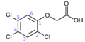 2,4,5-Trichlorophenoxyacetic acid structure numbered.png