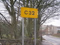 C32 Rare C road sign in Ribblesdale - geograph.org.uk - 260339.jpg
