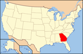 Georgia na mapě USA