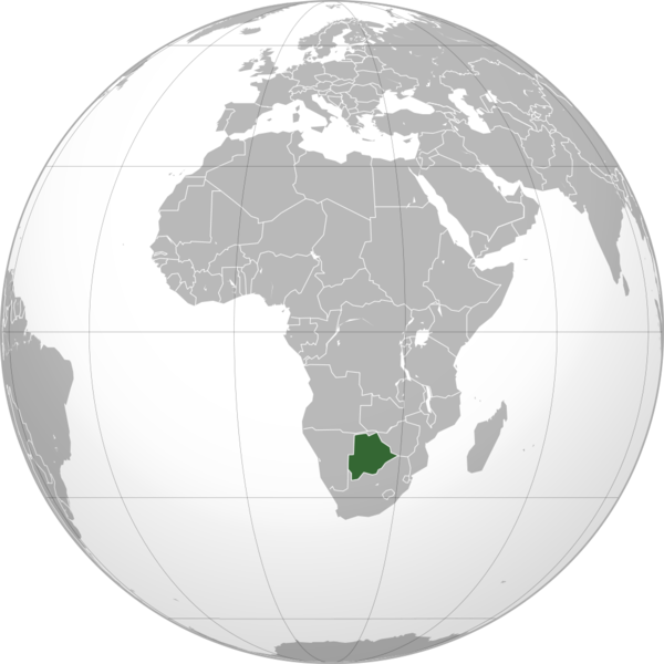 Soubor:Botswana (orthographic projection).png