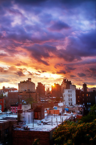 Dissipate, USA, New York, New York City, West Village Rooftop, Sunset After Hurricane.jpg