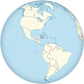 Cayman Islands on the globe (Americas centered).png
