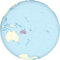 France on the globe (New Caledonia special) (small islands magnified) (Polynesia centered).png