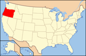 Oregon na mapě USA