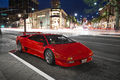 Red Lamborghini Diablo at night Axion23.jpg