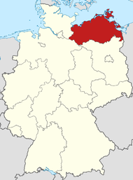 Meklenbursko-Přední Pomořansko na mapě Německa