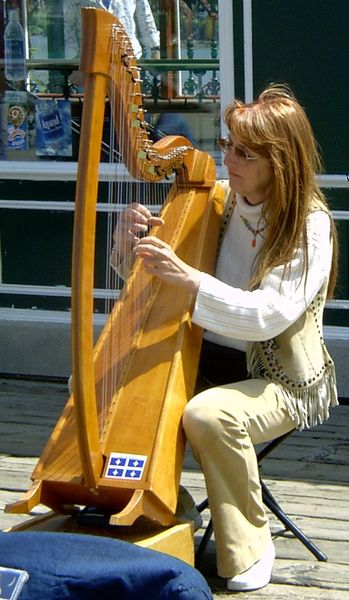 Soubor:Harpist playing.jpg